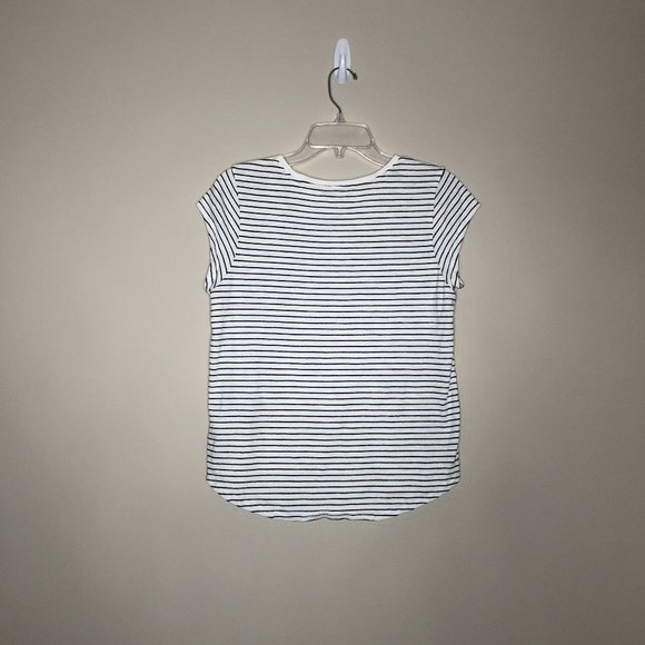 JOIE | The Hamptons Graphic Striped Knit Cap Sleeve T-Shirt Top - Picture 6 of 6